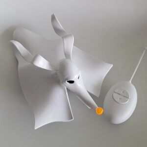 White Ghost Dog Figurine with Remote